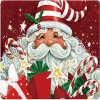 Crtanina Santa klauzula s mnogim poklonima Božić na otvorenom u zatvorenom tepihu s gumenom leđima