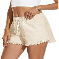 Avamo dame Mini pant Solid Color Dno Bermuda kratke vruće hlače Žene Baggy ljetne kratke hlače Havaji Khaki M