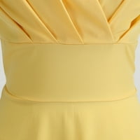 Vintage haljina za žene maturalne haljine za žene vintage kratki rukav V izrez patentni zatvarač sa