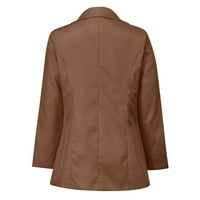 Lovskoo božićne ženske dugih rukava od pune boje navratnik navratnikov za oblaganje Business Cardigan Jacket odijelo Blazer vrhovi Žene Blazers Vjetrootporni kaputi Jesen Spring Coat bluza jakna