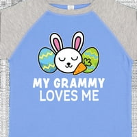 Inktastic My Grammy me voli sa zečicama i uskršnim jajima poklon dječaka malih majica ili majica mališana