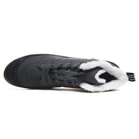 Zodanni dječaci zimsko podizanje cipela na čizmima gležnjače plišane obložene snježne čizme školsko planinarenje cipele na otvorenom vanjske tople tenisice tamno siva 6,5y