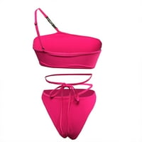 Ženski tank bikini klirens kupaći kupališta čvrsta boja čipkastim kupaćim kostimu za žene dva kupača