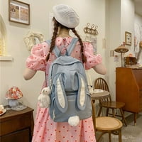 Djevojka Slatka zečja ruksaka, ruksak velikih kapaciteta Ženska slatka zeko uši školska torba