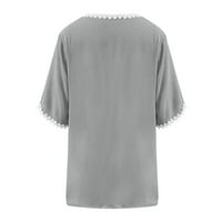 Ženski pola rukava Lagana ljeta Sheer Cardigan Kimono prikriva otvoreni džemper sa prednjim kardiganom Grey l