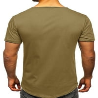 Glonme Muške Henley vrat Ležerne prilike T majice Modni sportski pulover Majica za odmor Majica kratkih