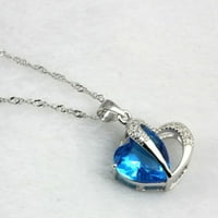 Ogrlica za žene, privjesak kubični cirkonijski umetnuti nakit poklon privjesak za srce privjesak za