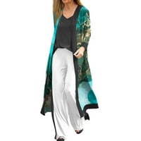 Yubatuo ženski modni casual dugačak dugi kaput dugim kaputima za žene tamnozelene 2xl