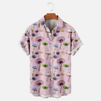 Zermoge Bluzes Majice za muškarce na čišćenju Prodaja Muškarci Ležerne prilike za ispis Pokazani gumb Dugme za zatvaranje majica