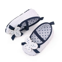 Obuća za bebe Girls Princess Flat Butterfly Bowknot Dots Neklizajuće cipele s klizačem Prvi šetači