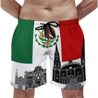 Muška meksiko-meksičko-nacionalna zastava Swim trunks Brzo suho kupalište Casual kupaći kostimi Cool Swim Shorts S-3xl