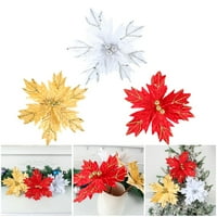 Božićna Poinsettia Glitter cvjetni stablo Viseće Xmas Decor Party Decoration