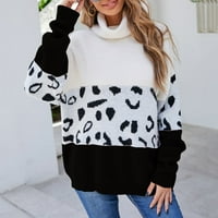 PIMFYLM Ženski pulover zbori ženski lagani pulover Dukseri plus veličine Trendi crna m