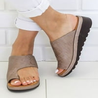 Ritualay Women Wedge Sandale Ljeto Pomicanje Sandal klizanje na dijapozitivima Lagane bočne povremene cipele Dame Ženske cipele bez leđa Bronza 8.5