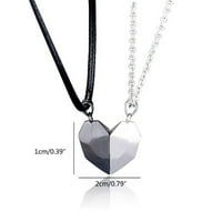 Ljubav Heart Magnetic Par ogrlica sa ogrlica za ljubitelje Ogrlice za srce Privjesak za ogrlice za godišnji