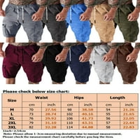 REJLUN muškarci Teretne kratke hlače Elastične struke Ljetne kratke hlače Dno nacrtaju Havajski mini pantalone Classic Fit odmor Braun XL
