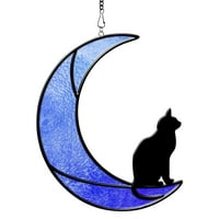 Cleansti Komemorativni pokloni, Mjesec Light Dekorativne rukotvorine, obojeni akrilni plastični privjesci, mačke 'Lovelorn i saosećajni prolasci