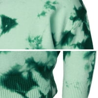 Muški zimski ležerni džemper Slim Fit tinta Ispis dugih rukava pola visokog ovratnika Pleteni džemper Slabični novi stil pulover Top bluza Green L