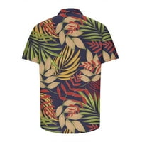 Muška povremena havajska majica Grafički print kratkih rukava Stilska majica na plaži Crna veličina