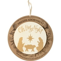 Božićni dekor - Oh Sveta noćna rodljivost Porodični venac Umetni znak
