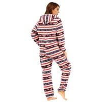 Žene za spavanje Žene Pajamas Sleep Baged Božić Pidžama sa kapuljačom JUMPERUT ROMPERS Clubwear noćna odjeća Pliša