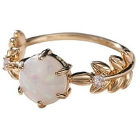 Keusn umjetni Opal Opal Sintetički opal prsten Simples List prsten bakreni prsten