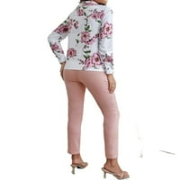MULTICOLOR Cvjetni podneo elegantne bluze Ženske dvodijelne odjeće