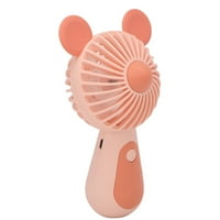 Mini ručni ventilator, oblik miša Ručni ventilator Ergonomski dizajn Zaokružene krivulje uštedu energije 500mAh baterija za djecu za putovanja ružičasta, plava