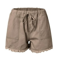 Ženske hlače Ležerne kratke hlače Ljeto nacrtač elastični struk Comfy kratak sa džepovima Joga putničke