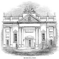 Dublin: Muzička dvorana, 1844. Nline graviranje, 1844. Poster Print by