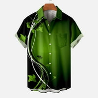 Sdjma Muška majica kratkih rukava Vintage Stripe rever ovratnik Majica Men Casual dugmins St. Patrick's