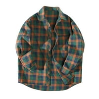 CLlios muške flannelske majice casual plaid gornja odjeća jeseni gumb niz jakna s majicom Classic FIT