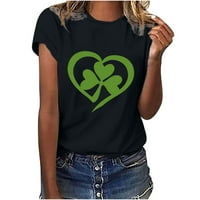 Fanxing Cleariance Žene Vole majicu Tees Casual Saint Patrick's Grafička majica Ljetna okrugla izrez Udobna bluza