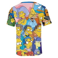 Simpsonovi Bart Simpson Rude usta - Mengen Ljetna majica - okrugla vrata 3D majica kratkih rukava za djecu i odraslu osobu - outfit roditelj-dijete