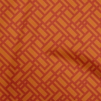 Onuone pamuk poplin tkanina od naranče Geometrijska šivaća tkanina od dvorišta tiskana diiy odjeća šiva