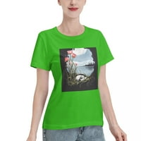 Smiješna grafička ženska majica kratkih rukava 150g zelena