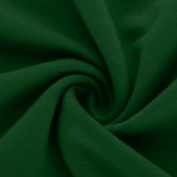 Žene dugih rukava s dugim rukavima Slobodna fit slatka zmaj uzorak tiskani okrugli vrat Grafički majica majica Lightwight Comfy pulover bluza zelena l