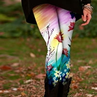 Yoga hlače Žene Žene Ležerne prilike Komforni odštampani High Squik gamaše Yoga hlače Duge joge hlače