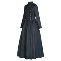 Gotičke viktorijanske crne haljine za ženska kraljica vintage haljina haljina renesanse srednjovjekovna