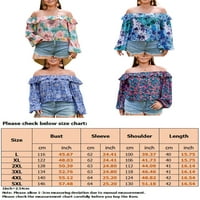 Beiwei žene labavi cvjetni print pulover prevelike vrećaste ljetne majice Dame Osnovna plaža Tee