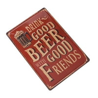 Occidede Retro plaketni dekor Vintage Metal Poster ploča Metalni znakovi Slikarska ploča za bar pub Početna (pijte dobro pivo sa G