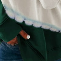 HFYIHGF ženski casual okrugli vrat Boja blok Duks jesen zima labav dugi rukavi pulover bluza