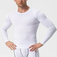 Niuer muns Kompresijske košulje s dugim rukavima Baselayer mišićni vrhovi Ležerne majica Cool Suha Tee