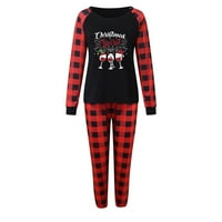 Clearsance Božićna pidžama za obitelj smiješne slatke crtane elk print za spavanje praznici PJS podudaranje