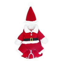 Guvpev božićni kostimi pas pamučna odjeća za kućne ljubimce odjeća za pse savršena božićna ukrasi za obitelji - crvena