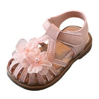 Djevojke za djevojke Čvrsto boje ravne zatvorene nožne sandale Ljeto Novo ružičaste ljubavne princeze Sportske sandale za odmor vikendi Školska obuća za dijete