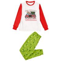 Božićne pidžame žene pamučne vrhunske i plaćene hlače Porodica Porodica Padžama Sleep setovi Unisex, Veličine Dječije djece i djece - Dječji psi