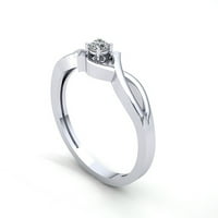 Real 0.33carat Round Cut Diamond Dame Bridal Solitaire Godišnji angažman prsten sa čvrstim 10k ruža, bijelo ili žuto zlato j si2