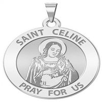 Saint Celine okrugla vjerska medalja veličine nikla -sterking srebra