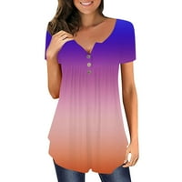 Koaiezne žensko ljeto TOP Ležerne majica V izrez kratki rukav na majici Tors za žene Ležerne prilike